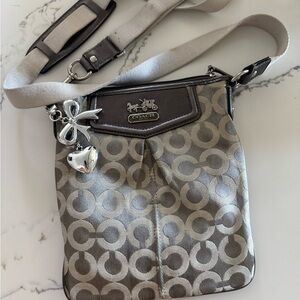 Coach Metallic Silver Crossbody Bag